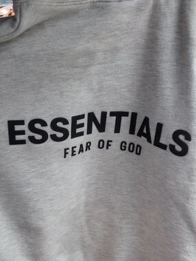Essentials Fear God Oatmeal Gray Hoodie